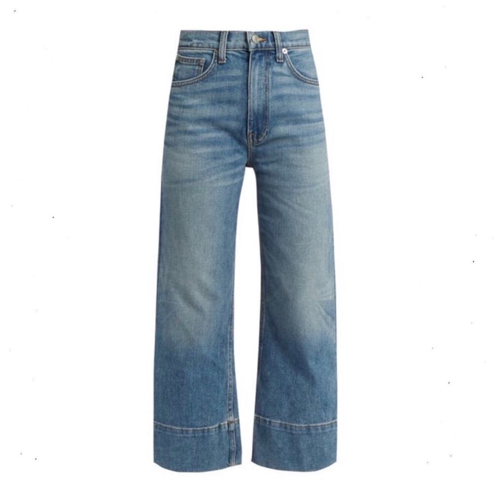 NEW Brock Collection Beatrice Wide Crop Jeans 425 Medium Vintage